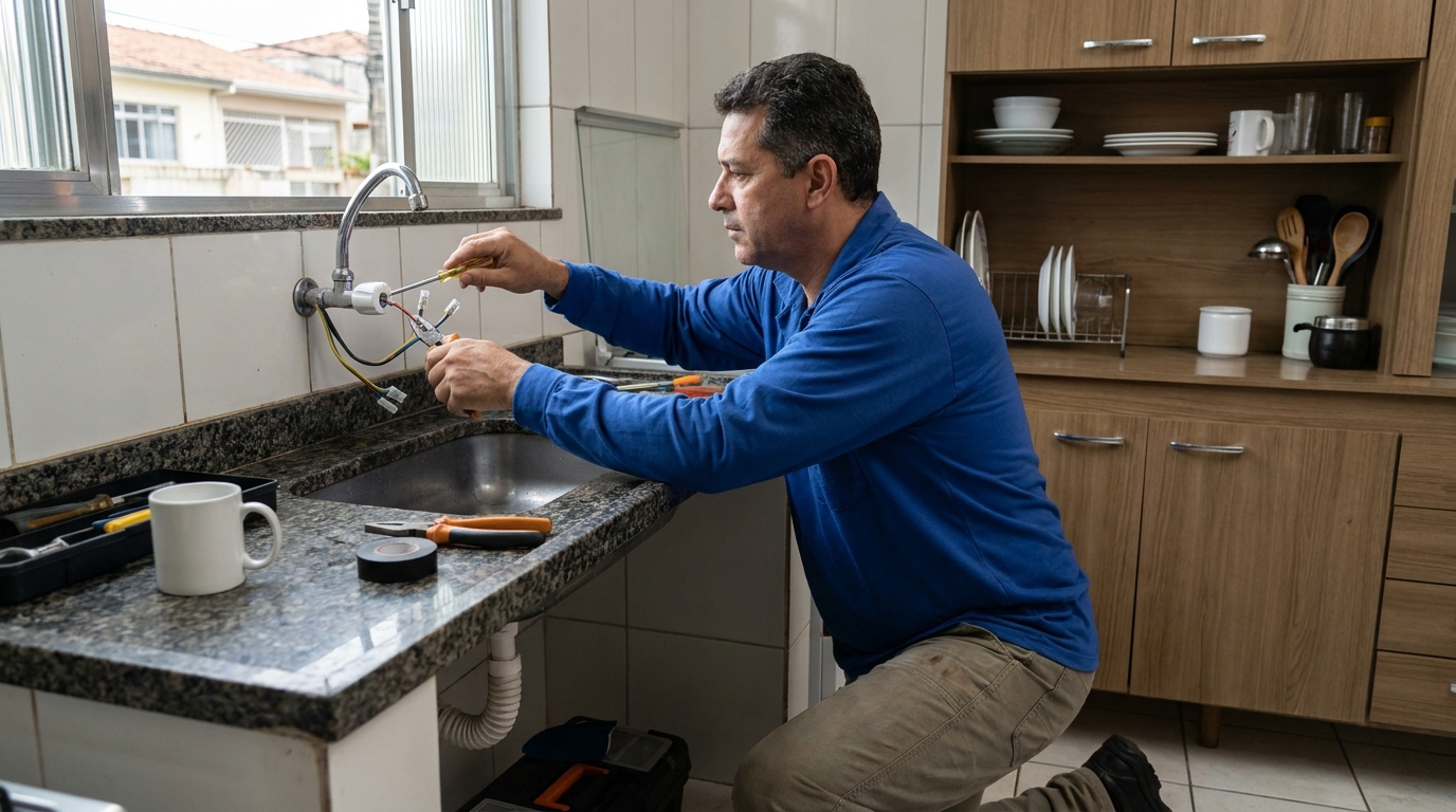 Troca de torneira eletrica em Joinville‑SC